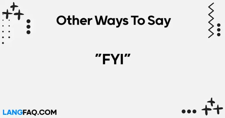 12 Other Ways to Say “FYI”