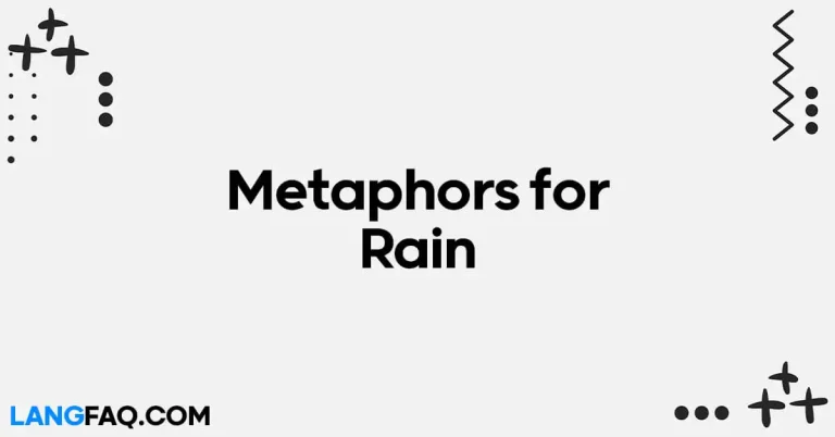 26 Metaphors for Rain: A Symphony of Nature