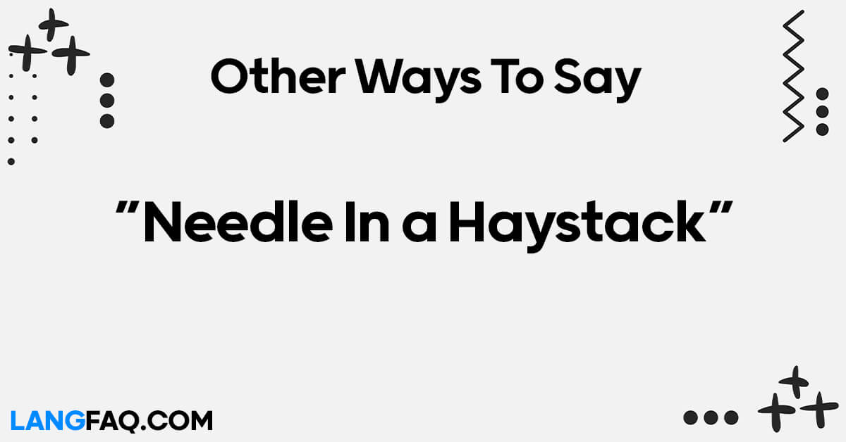 Needle In a Haystack